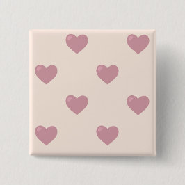 Pastel Liebe Hearts Button