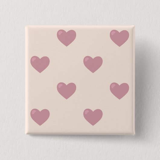 Pastel Liebe Hearts Button (Vorderseite)
