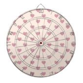 Pastel Liebe Hearts Dartscheibe (vorne)