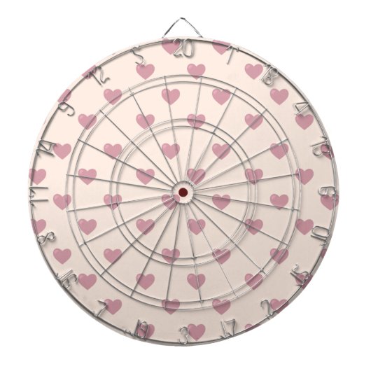 Pastel Liebe Hearts Dartscheibe (vorne)