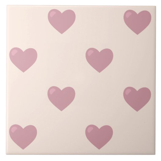 Pastel Liebe Hearts Fliese (Vorderseite)