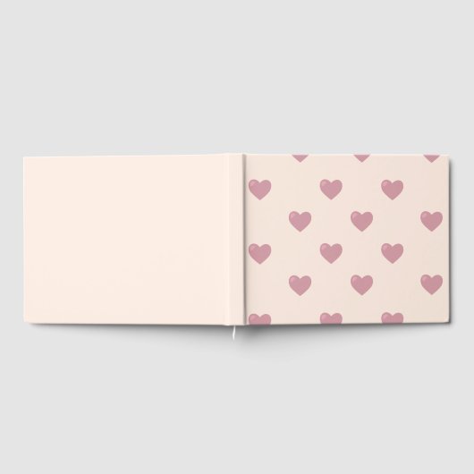 Pastel Liebe Hearts Gästebuch (Voll)