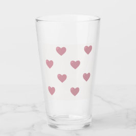 Pastel Liebe Hearts Glas