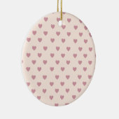 Pastel Liebe Hearts Keramik Ornament (Rechts)