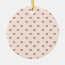 Pastel Liebe Hearts Keramik Ornament