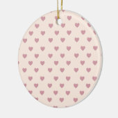 Pastel Liebe Hearts Keramik Ornament (Links)