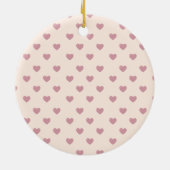 Pastel Liebe Hearts Keramik Ornament (Hinten)