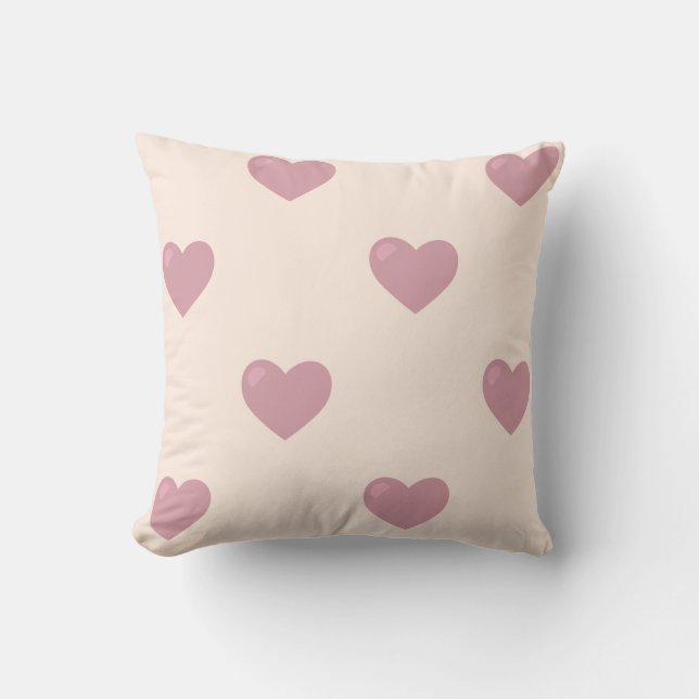 Pastel Liebe Hearts Kissen (Vorderseite)