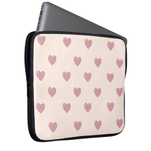 Pastel Liebe Hearts Laptopschutzhülle (Vorne Rechts)