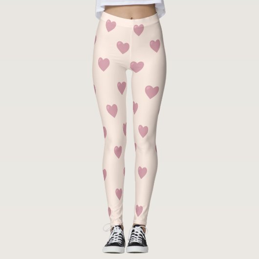 Pastel Liebe Hearts Leggings (Vorderseite)