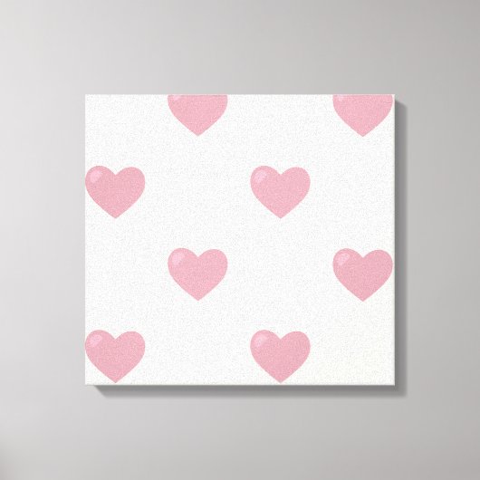 Pastel Liebe Hearts Leinwanddruck (Vorderseite)