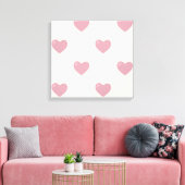 Pastel Liebe Hearts Leinwanddruck (Insitu (Wohnzimmer))