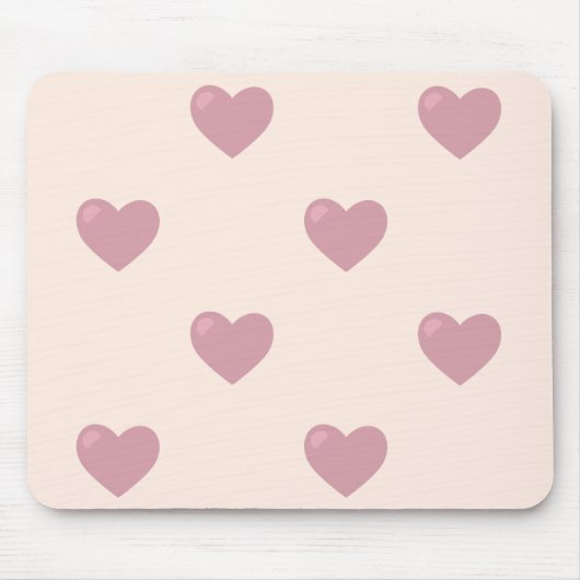 Pastel Liebe Hearts Mousepad (Vorne)