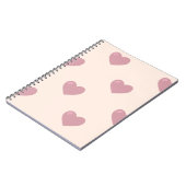 Pastel Liebe Hearts Notizblock (Linke Seite)