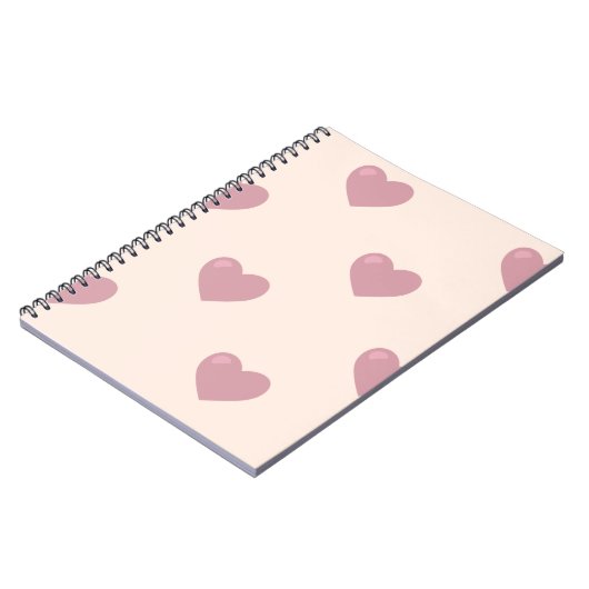 Pastel Liebe Hearts Notizblock (Linke Seite)