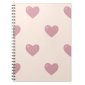Pastel Liebe Hearts Notizblock (Vorderseite)