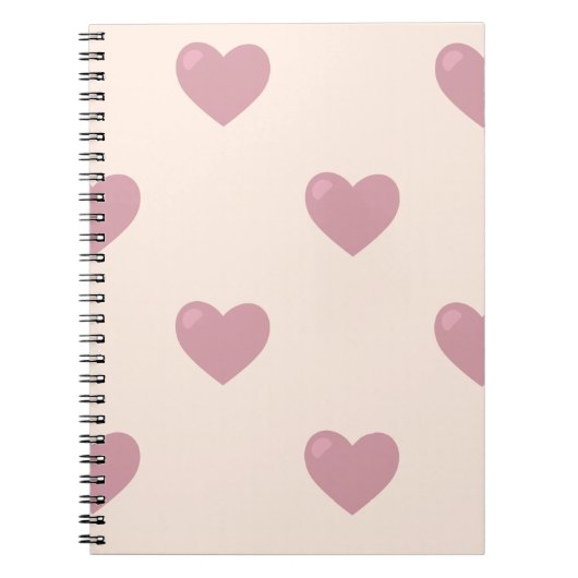 Pastel Liebe Hearts Notizblock (Vorderseite)