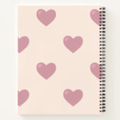 Pastel Liebe Hearts Notizblock (Rückseite)