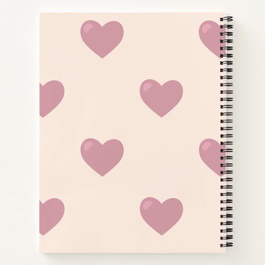 Pastel Liebe Hearts Notizblock (Rückseite)