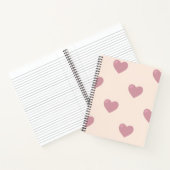Pastel Liebe Hearts Notizblock (Innenseite)