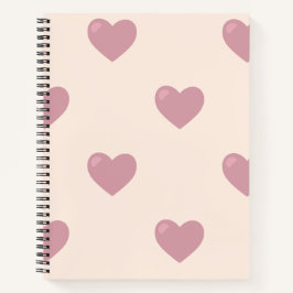 Pastel Liebe Hearts Notizblock
