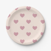 Pastel Liebe Hearts Pappteller (Vorderseite)