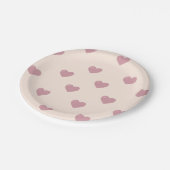 Pastel Liebe Hearts Pappteller (Schrägansicht)