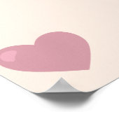 Pastel Liebe Hearts Poster (Ecke)