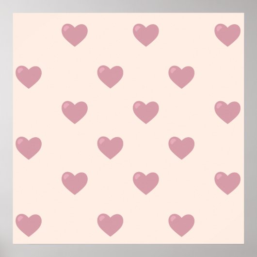 Pastel Liebe Hearts Poster (Vorne)