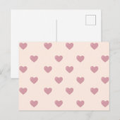 Pastel Liebe Hearts Postkarte (Vorne/Hinten)