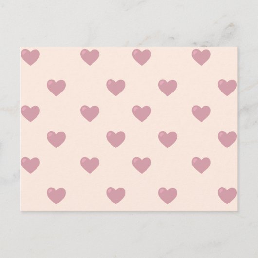 Pastel Liebe Hearts Postkarte (Vorderseite)