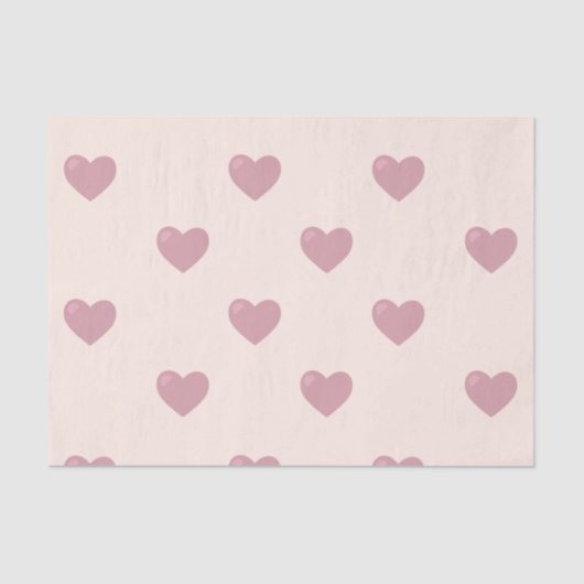 Pastel Liebe Hearts Seidenpapier (Vorderseite)