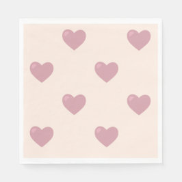 Pastel Liebe Hearts Serviette
