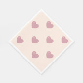 Pastel Liebe Hearts Serviette (Ecke)