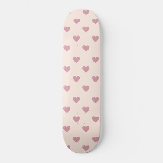 Pastel Liebe Hearts Skateboard (Vorderseite)