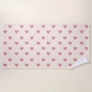 Pastel Liebe Hearts Strandtuch