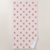 Pastel Liebe Hearts Strandtuch (Vorderseite)