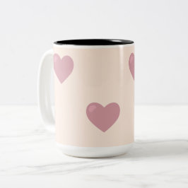 Pastel Liebe Hearts Zweifarbige Tasse