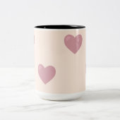 Pastel Liebe Hearts Zweifarbige Tasse (Mittel)