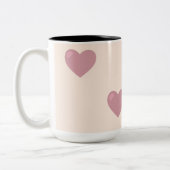 Pastel Liebe Hearts Zweifarbige Tasse (Links)