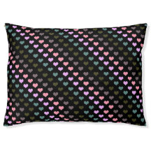 PASTEL LIEBE HERZ SCHWARZES PET-BETTPILLOW