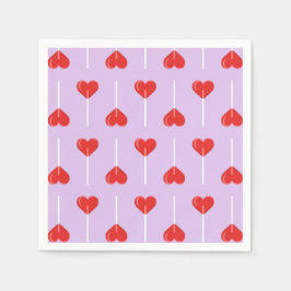 Pastel Liebe Suckers Red Serviette