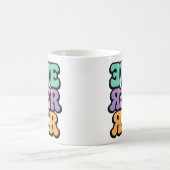 Pastel "Liebe über Krieg" Retro Peace Tasse (Mittel)