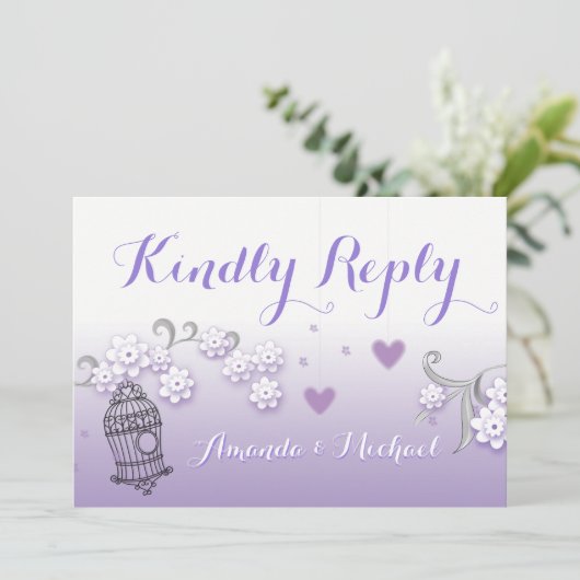 Pastel liebt Hochzeitskartons Einladung (Stehend Vorderseite)