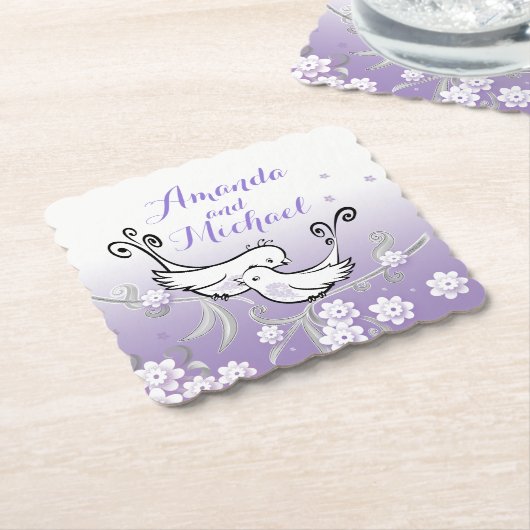 Pastel liebt Vögel Brauchtum Untersetzer (angewinkelt)