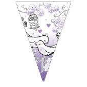 Pastel liebt Vögel Hochzeitstriangle Wimpelkette (Zweite Fahne)