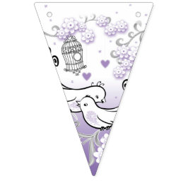 Pastel liebt Vögel Hochzeitstriangle Wimpelkette