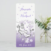 Pastel liebt Vögel personalisierte Hochzeit einlad Einladung (Stehend Vorderseite)