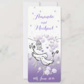 Pastel liebt Vögel personalisierte Hochzeit einlad Einladung (Vorderseite)