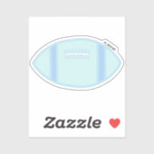 Pastel Light Blue Football Aufkleber (Blatt)